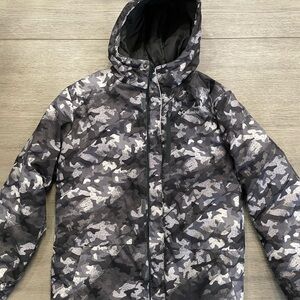Columbia Kids Puffer Jacket - Black and Gray Camo